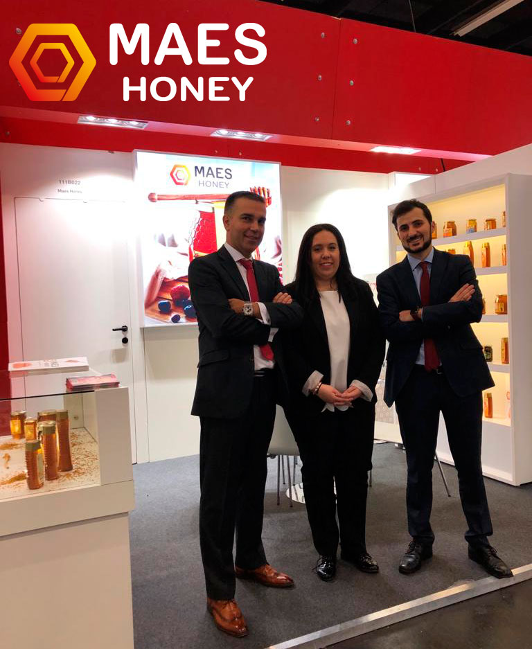 Stand de Maes Honey en a feria de alimentación ANUGA 2019